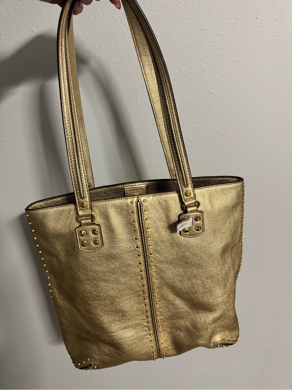 Michael Kors Metallic Gold Studded Tote